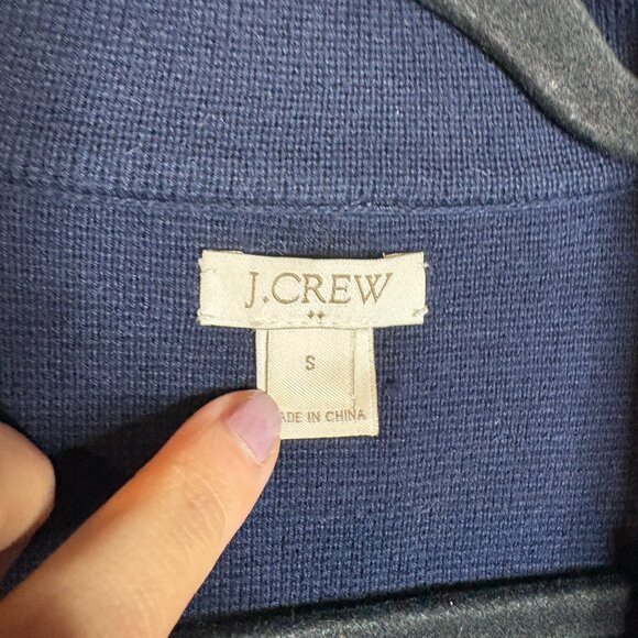 J. Crew Factory navy blue sweater blazer - Picture 3 of 5